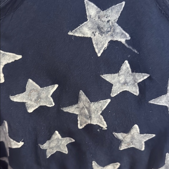 Tie Dye Flag Print Patriotic Dress or Swimsuit Cover-Up semi sheer 4th of July - Picture 6 of 9